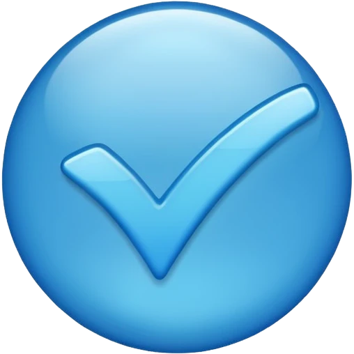  Blue tik emoji
