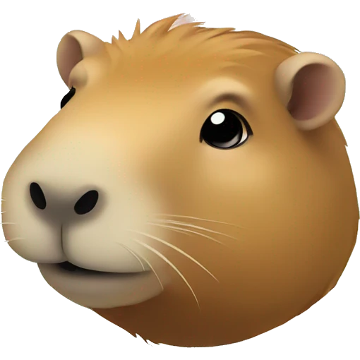 capybara on a rainbow emoji