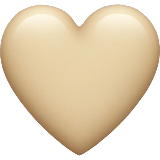 Beige heart emoji