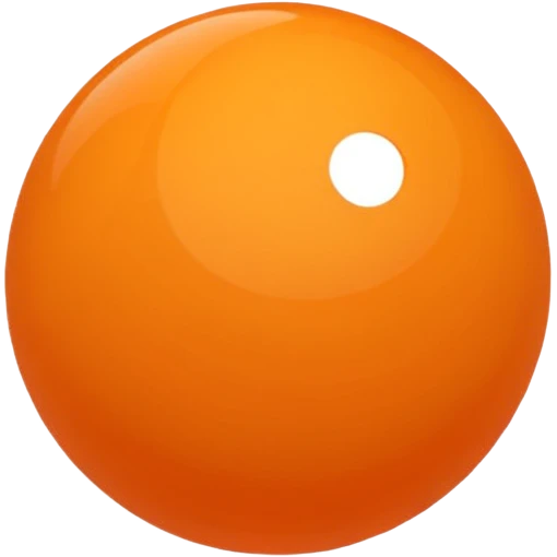 orange plastic ball emoji