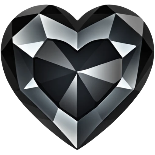 black crystal heart emoji