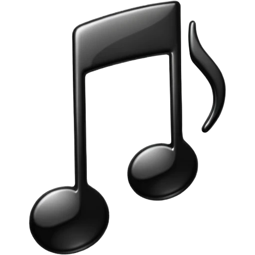 black music note emoji