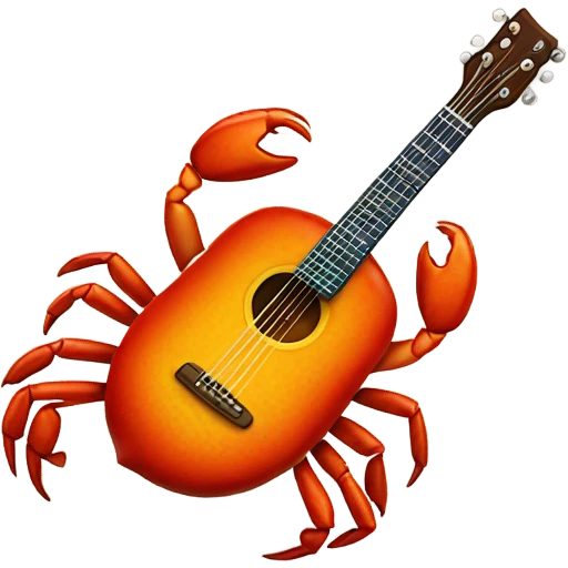 Crab with a guitar  emoji