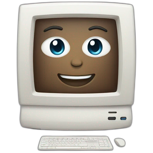 friendly computer emoji