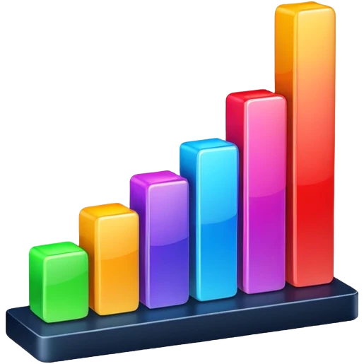 growth, bar chart increasing emoji