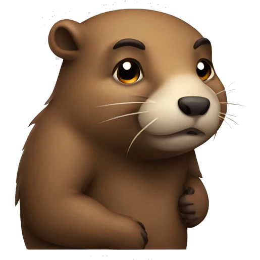 Moody beaver emoji