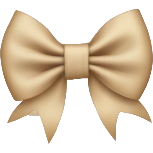 Beige bow emoji