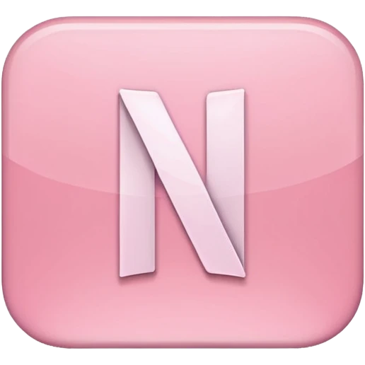 Netflix aesthetic "N" logo in pastel pink emoji