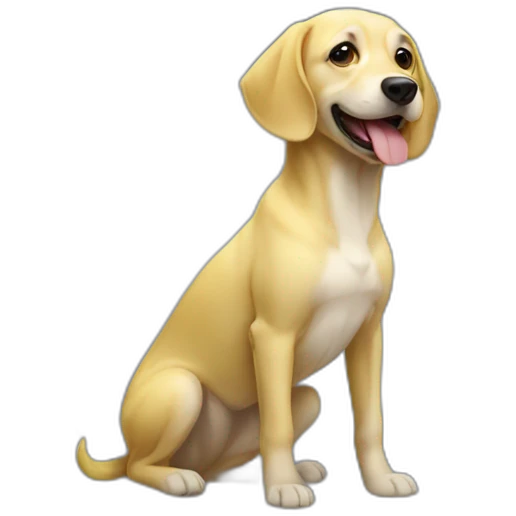 Chien banane emoji