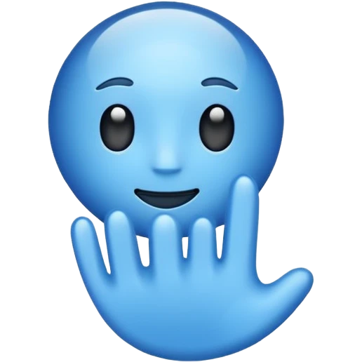 Blue Click emoji