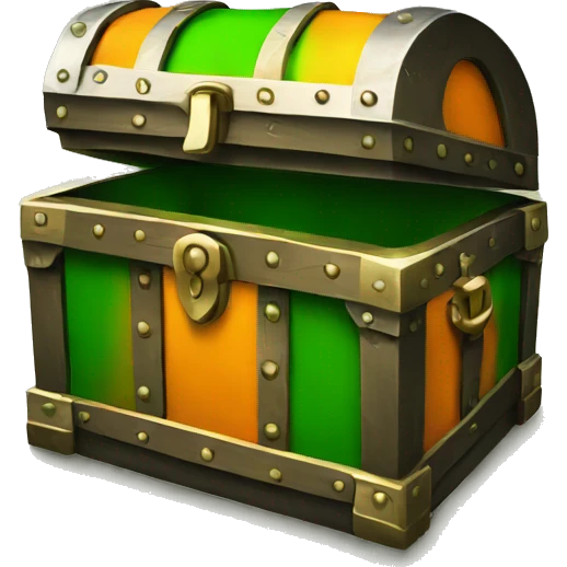 treasure chest with irish flag emoji
