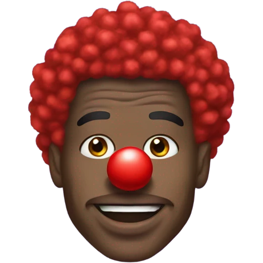 Lamar Jackson with a clown nose emoji