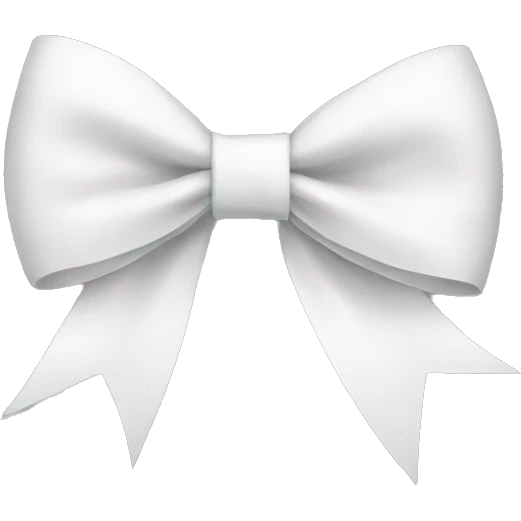 White bow  emoji