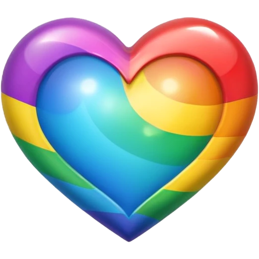 Un cuore arcobaleno emoji