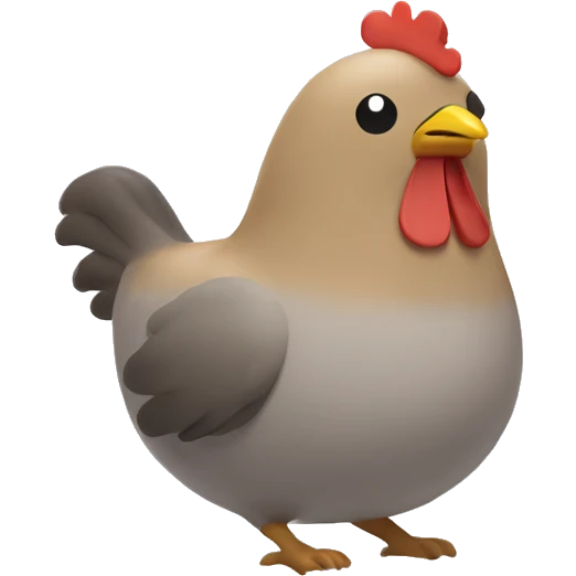 ai generated pusheen with a chicken emoji
