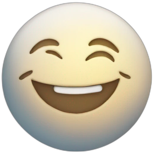 Moon with face smiling emoji