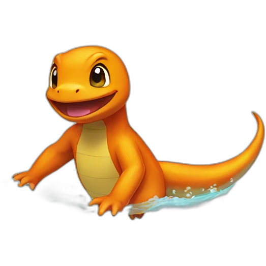 Charmander swimming emoji