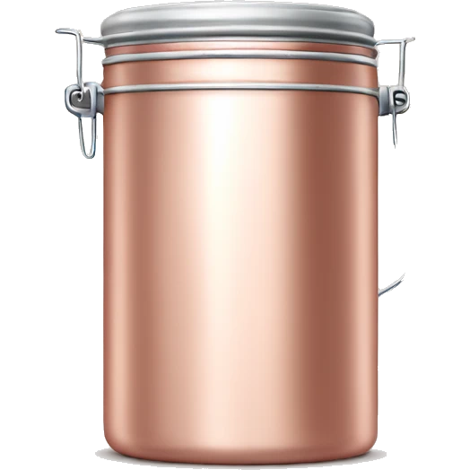 Realistic isolated rose gold canister  emoji