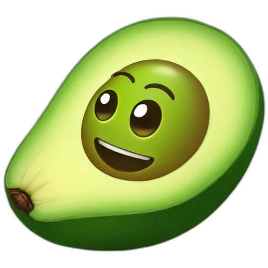 Smirking avocado emoji
