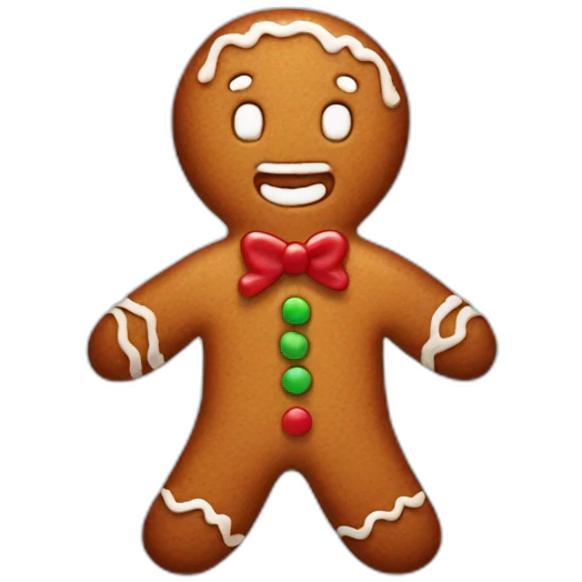 gingerbread man emoji