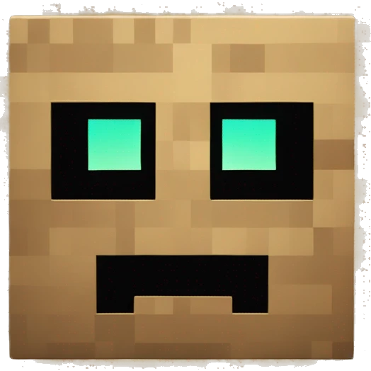 minecraft logo with a creeper face in the middle emoji | AI Emoji Generator