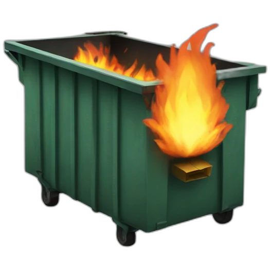 Dumpster fire emoji
