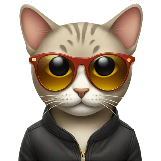 Cat with sunglasses emoji