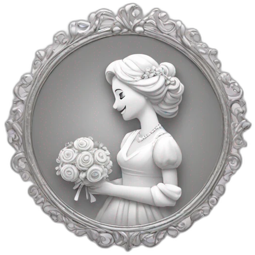 Bage de mariage on argent emoji