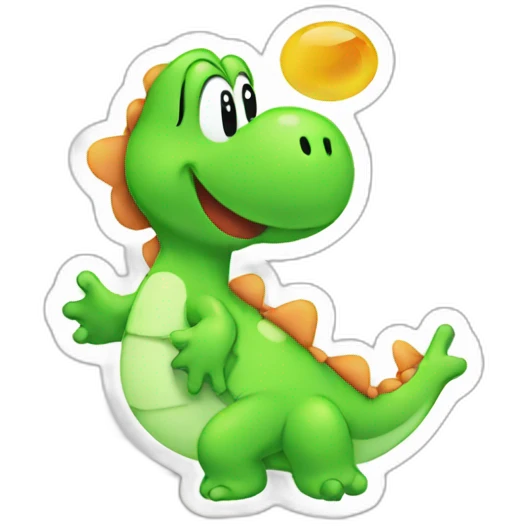 pregnant yoshi sticker emoji