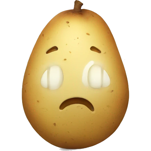 Cute cry potato emoji