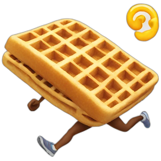 Running waffle  emoji