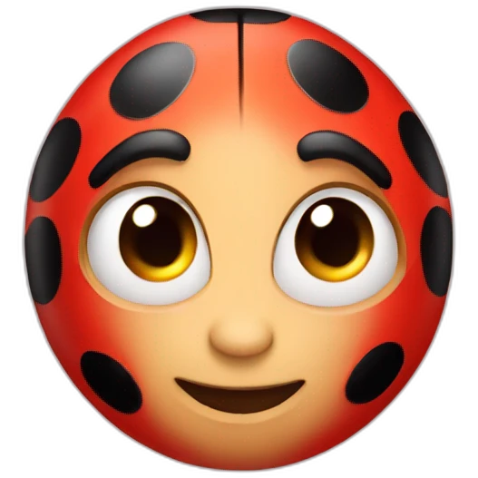 Ladybug with human face emoji
