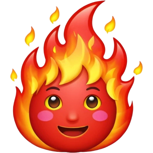 glitter red beutiful fire emoji