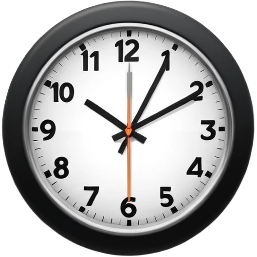 black shadow clock emoji