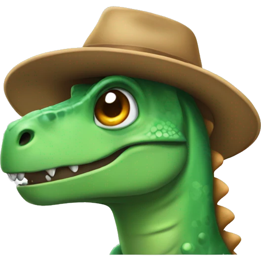 Dinosaure wearing hat  emoji