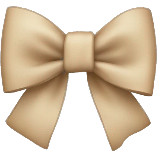 beige plaid bow emoji