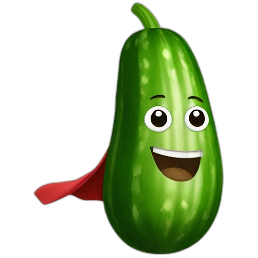 Superman cucumber emoji