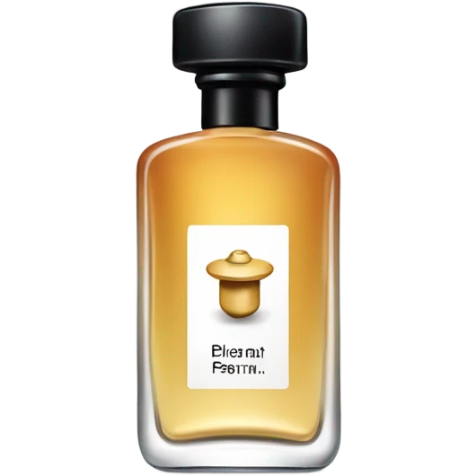 smiling perfume with black cap emoji