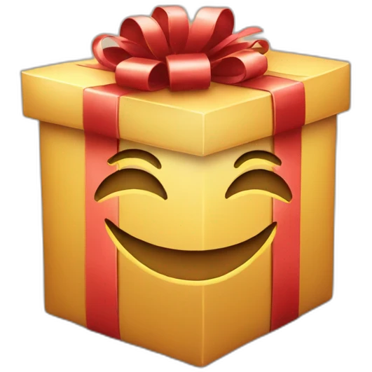 gift box with smile emoji
