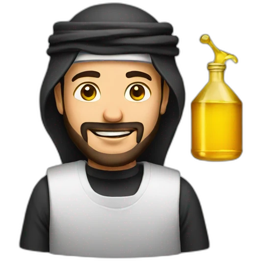 Arab with oil barrel emoji