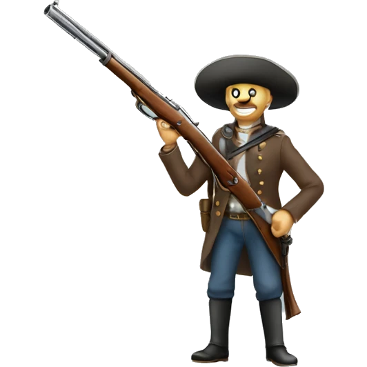 old long rifle standing front view emoji