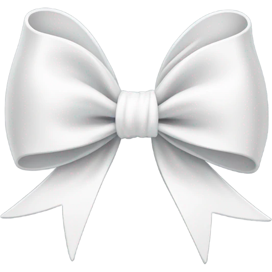White aestetic bow emoji