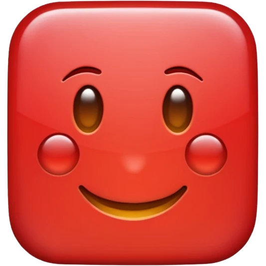 Generate a rounded rectangular red shape emoji