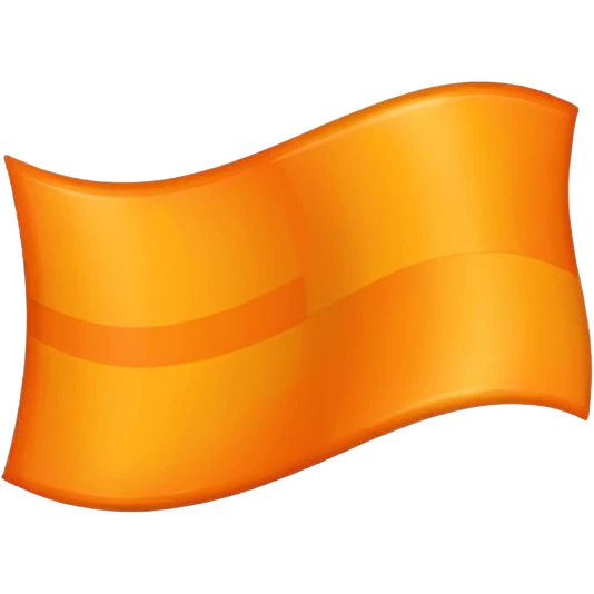 Solid Orange Color wavy flag emoji
