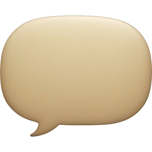 Beige speech bubble emoji
