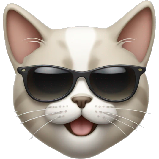 Cat with sunglasses emoji
