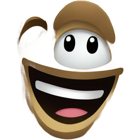 Tree trunk smiling emoji