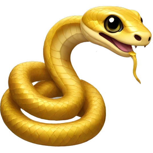Gold snake emoji | AI Emoji Generator