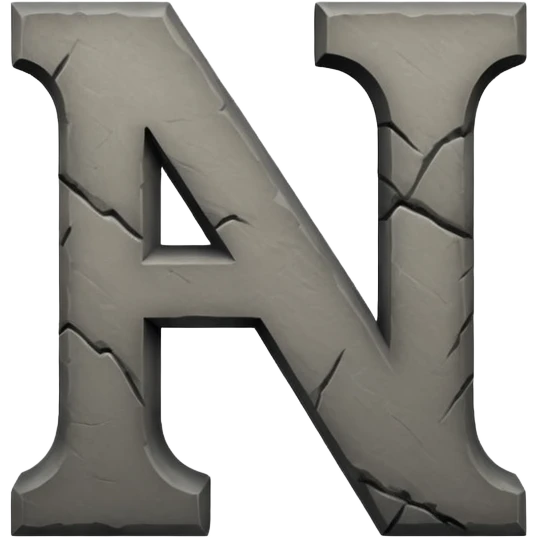 A block with a big black letter "N" on it emoji