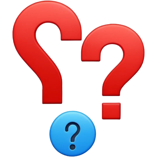 вопрос  и эмоция emoji